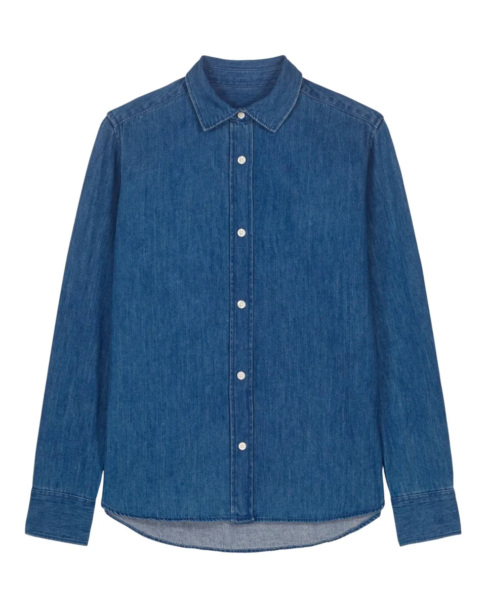 Stella Denim Shirt – Classic denim overhemd to be worn your way – Mid Wash