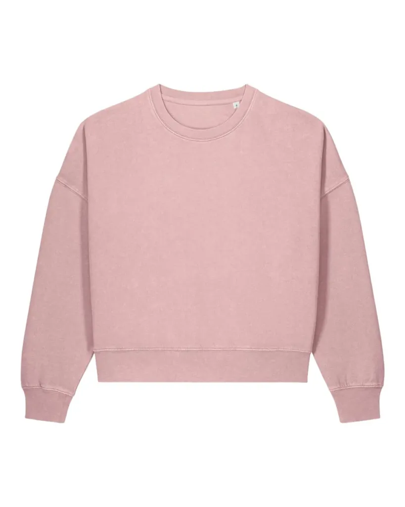Stella Alma Vintage – Garment-dyed crewneck sweatshirt met een vrouwelijk cut – G.Dyed Blush