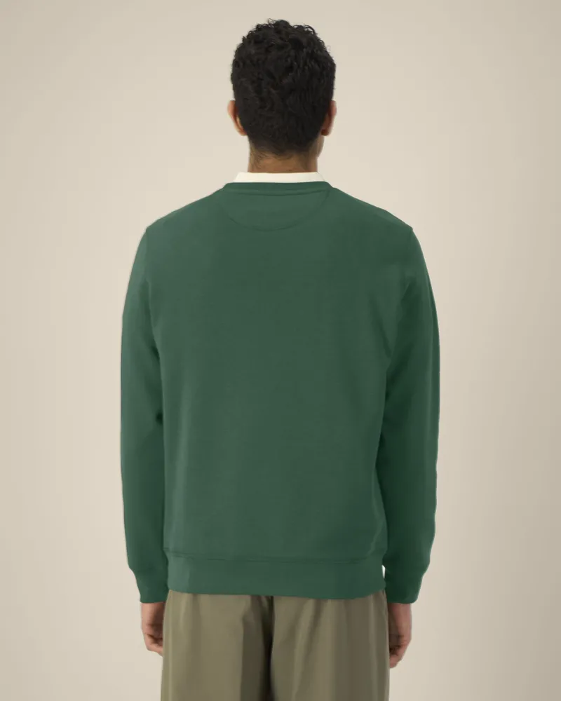Roller – Lichtgewicht crewneck sweatshirt voor year-round laagjes – Bottle Green