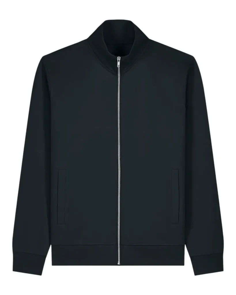 Trailer 2.0 – Mock-neck rits sweatshirt in een zacht material blend – Black