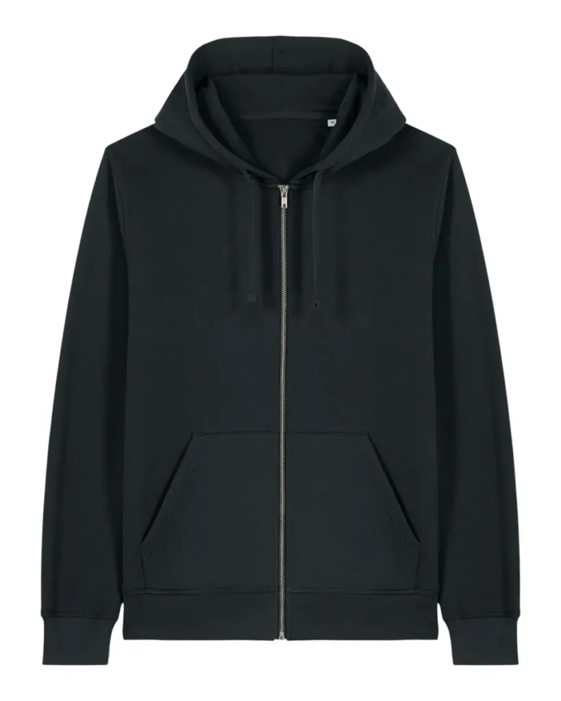 Mixer – Brushed rits hoodie voor changing seasons – Black
