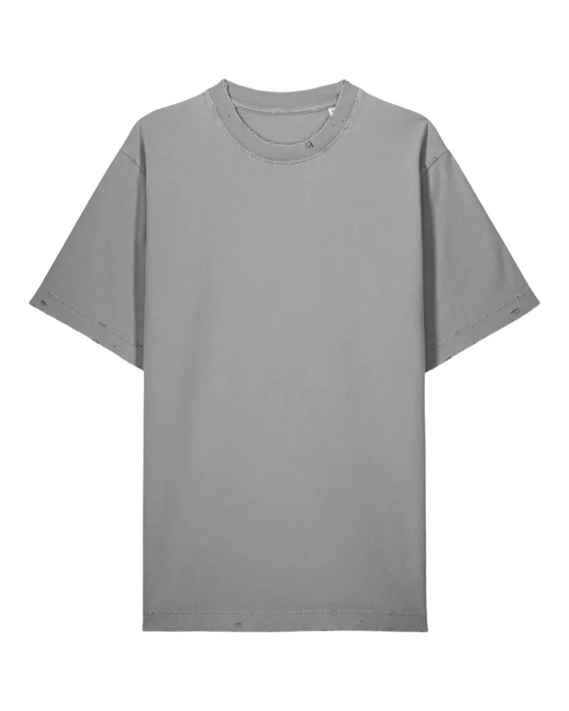 Freestyler Super Vintage – Distressed T-shirt met een streetwear style – G. Dyed Misty Grey
