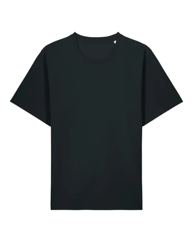 Reeser – Heavy gerecycled katoen blend T-shirt met een modern look – Black