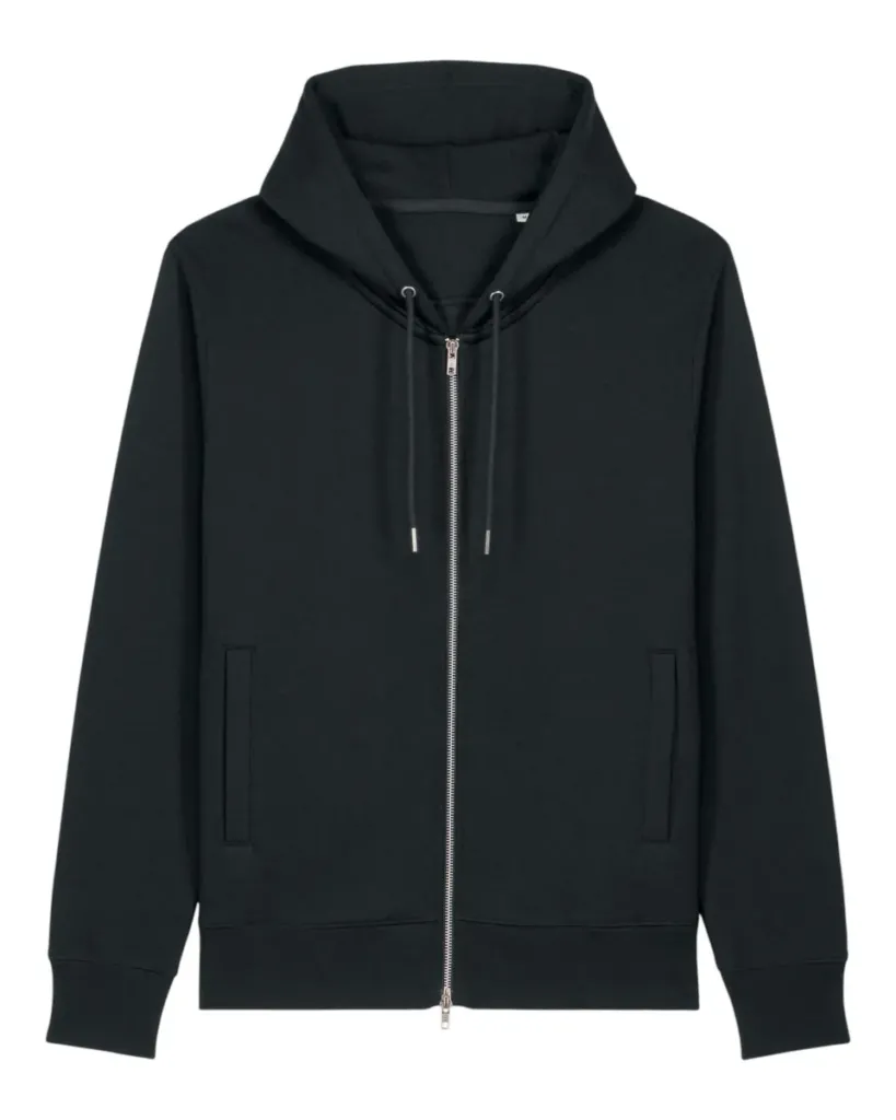 Astor – TENCEL™ modal blend rits hoodie met een modern design – Black