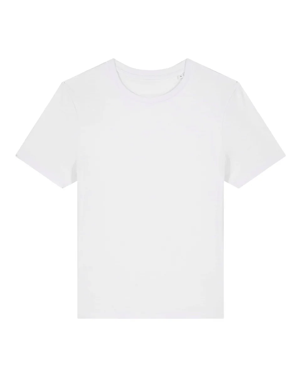 Stella Ella – Het dames fitted cropped T-shirt – White