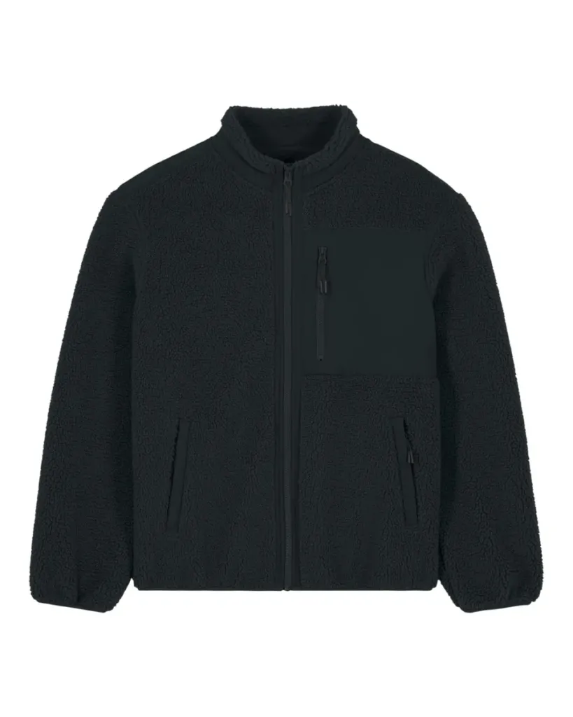 Brooker – Relaxed sherpa jas met een modern outdoor aesthetic – Black