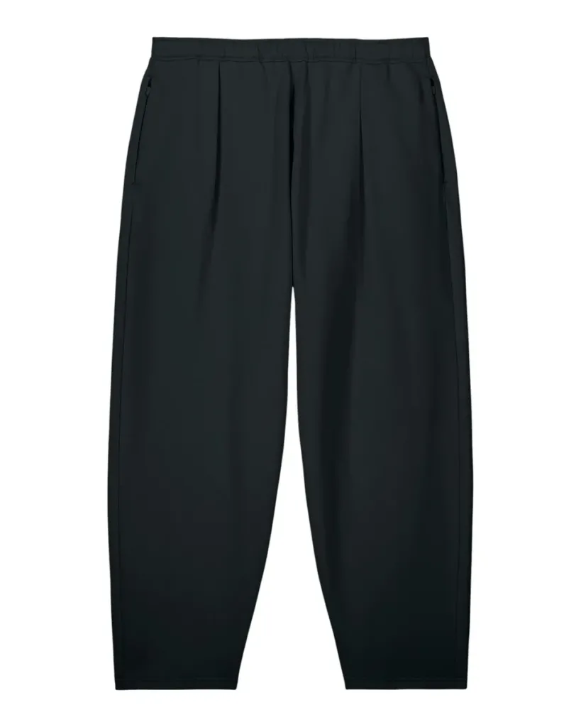 Barreler – Barrel-leg joggingbroek met bold volume in een gerecycled katoen blend – Black