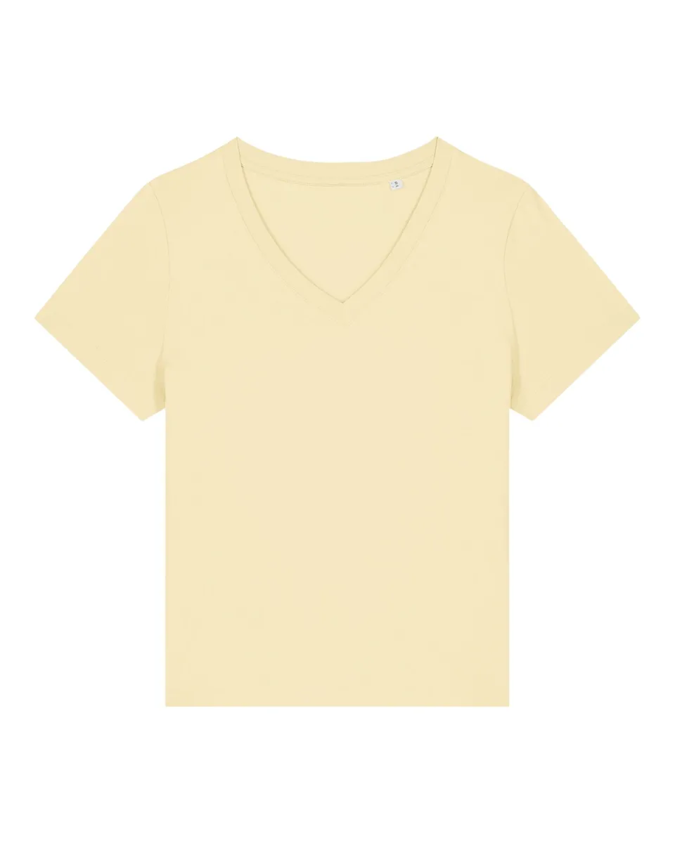 Stella Isla – Lichtgewicht hoogwaardig v-neck T-shirt voor daily dragen – Butter