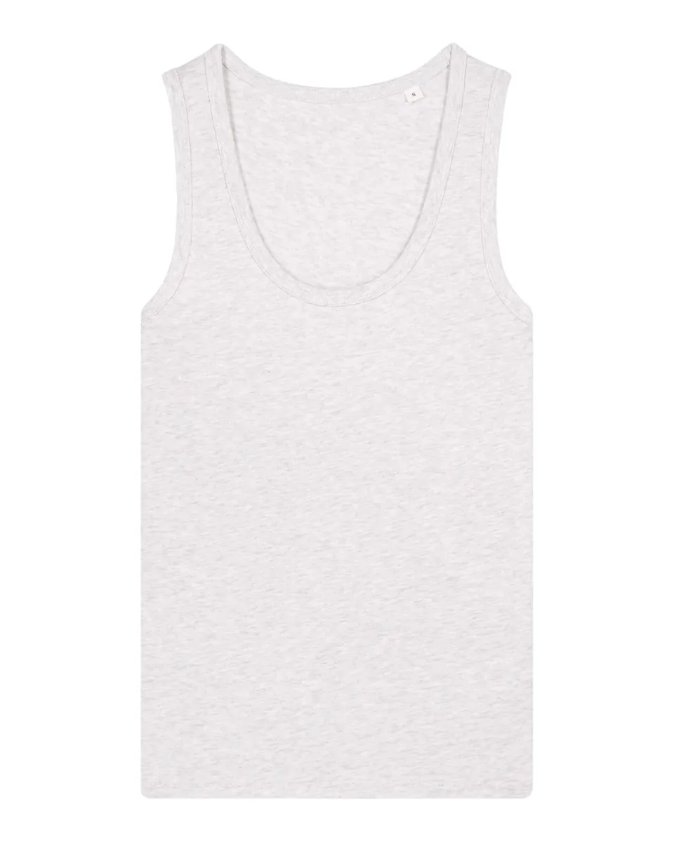 Stella Ava – Fitted tank top met een vrouwelijk silhouet – Cool Heather Grey