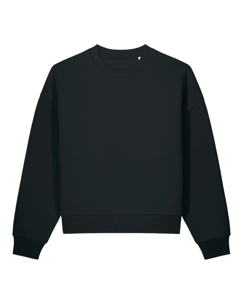 Former – Trendy crewneck sweatshirt met bold, sculpted volume – Black