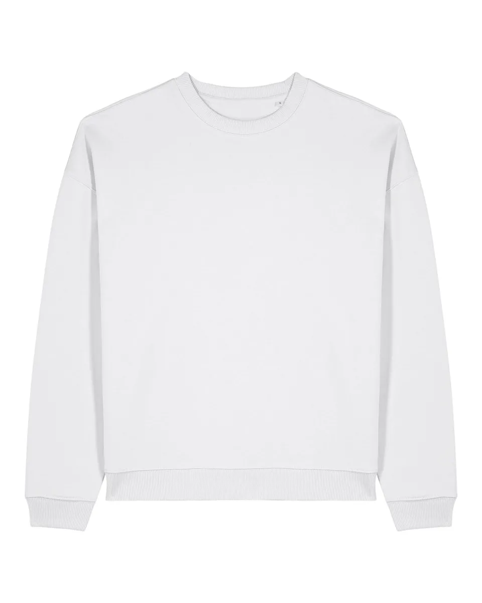 Radder 2.0 – Oversized crewneck sweatshirt met an on-trend silhouet – White