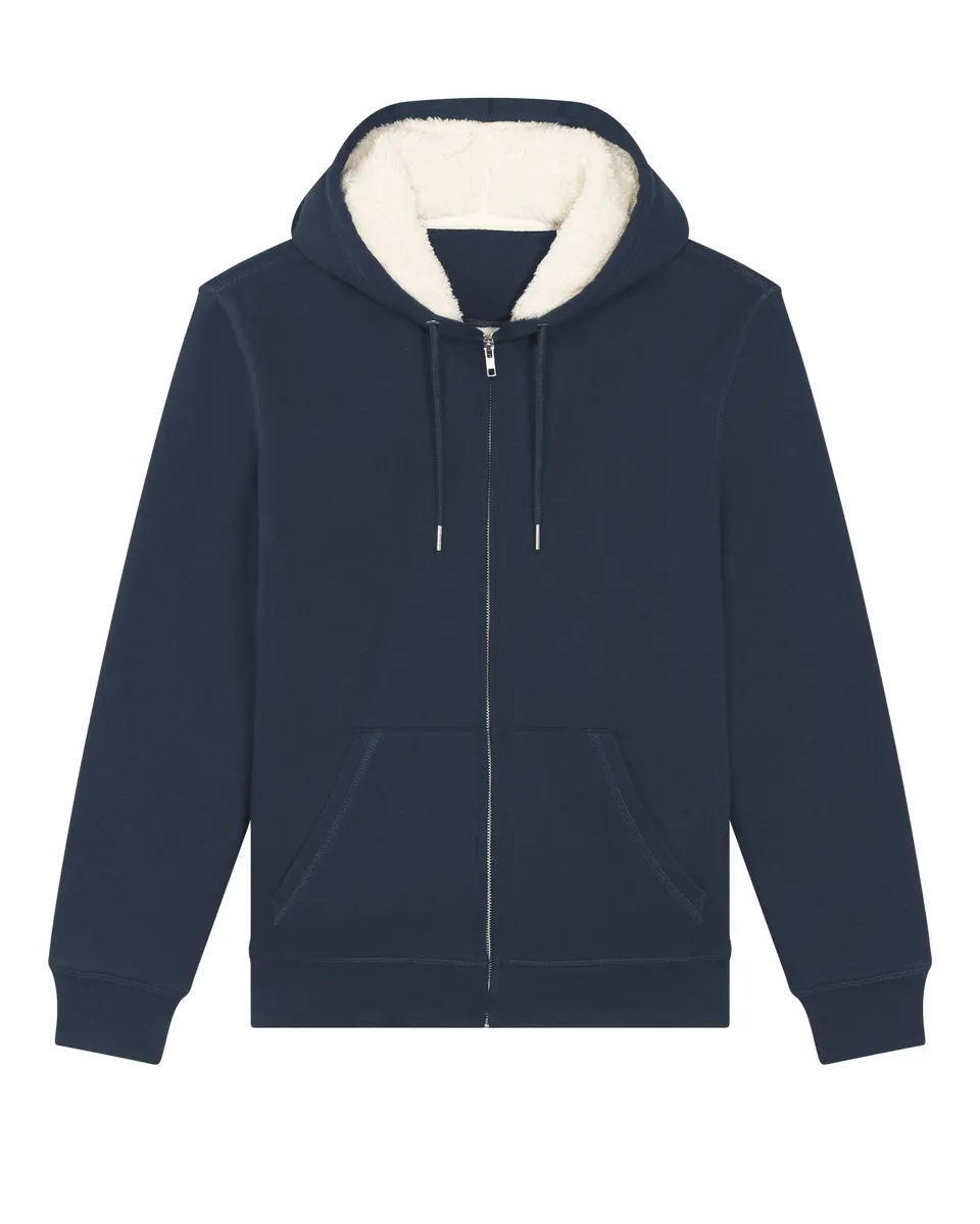 Hygger Sherpa – Sherpa-lined rits hoodie met cosy comfort – French Navy